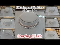 Tanishq diamond necklace design with price || New diamond necklace with diamond earrings design