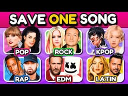 POP vs ROCK vs KPOP vs RAP vs EDM vs LATIN 🔥🎙 Epic Music Battle 🔈 Save One Song