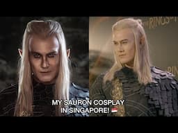 Brought my SAURON cosplay in SINGAPORE to meet the casts of #TheRingsofPower | Prince De Guzman