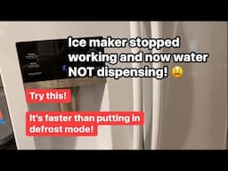 Icemaker fix! Repair your icemaker and water dispenser in minutes. Samsung Ice Master design flaw.