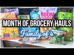 AUGUST MONTH OF GROCERIES | Grocery Shopping for a Family of 4