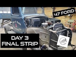 47 Ford vlog part 3 Final strip bag and tag crazy butchered body work and other Dale day shenanigans