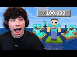 MINECRAFT, BUT SURVIVE VS PRO PLAYERS = WIN $100,000