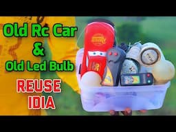 RC Car, Old Mobile Charger And Old Led Bulb Reuse Idea