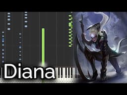 Diana login theme - League of Legends (Synthesia Piano Tutorial)