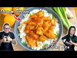 How Chinese Chefs Cook Orange Chicken and Egg Fried Rice (BETTER THAN TAKEOUT) Mum and Son Cook