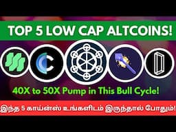 Must Hold This 5 Low Cap Altcoins In Your Portfolio | 5 Best Altcoins