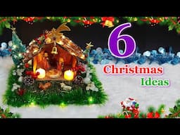 6 Easy Christmas Decoration 2024 ideas from different material | DIY Christmas craft idea🎄480