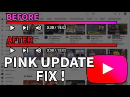 How To Change YouTube Progress Bar Back To Red (YouTube Pink Update)