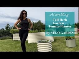 Assembling Tall Herb Garden Raised Bed + Tomato Planter by Vego Garden