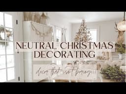 Neutral Christmas Decorating | Decorating with Neutrals | Cozy Christmas