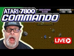 RETRO BLISS Plays Classic COMMANDO Arcade Shooter on ATARI 7800! Plus Ninja Winners!