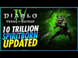 NEW Best Spiritborn Build Updated! Trillions of Damage - Diablo 4 Vessel of Hatred Guide