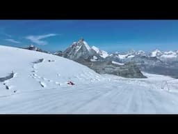 Zermatt Summer Skiing Drone Footage