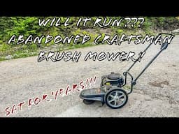 WILL IT RUN?! ABANDONED Craftsman Brush Mower Brought Back from the DEAD!