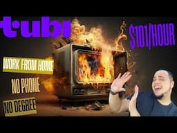 TUBI WILL PAY YOU $4,038/WEEK | WORK FROM HOME | REMOTE WORK FROM HOME JOBS | ONLINE JOBS