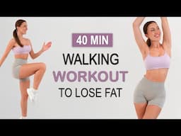 40 MIN FAST WALKING FAT BURN - Lose Weight to the Beat | No Repeat, No Jumping, Sweaty + Fun