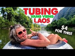 VANG VIENG, LAOS | Tubing down the Mekong for only $4 😎 Party & Chill = Perfect Day!