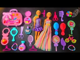 2 Minutes Satisfying with Unboxing Barbie Doll Makeup Set Beauty Set Fashion Set Toys ASMR