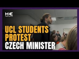 UCL Students protest Czech Foreign Minister over Gaza stance