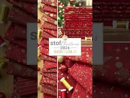 Red/Gold Stof Christmas 2024 are the perfect fabrics for the holiday season! #fabric