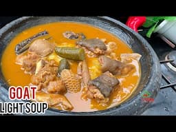 HOW TO MAKE THE BEST GOAT MEAT PEPPER SOUP/LIGHT SOUP RECIPE |TASTY GHANA GOAT MEAT LIGHT SOUP