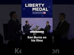 Ken Burns speaks about his films at #libertymedal 2024