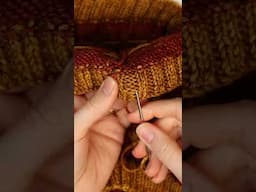 How to Weave in Your Ends from 2x2 Rib #knitting #weaveinends #finishingknits