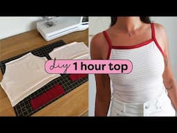 DIY 1 Hour Top + Sewing Pattern | Easy Crop Top Camisole Gia Dress Hack