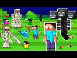 AMONG US Takes on HEROBRINE and WITHER in EPIC Minecraft Battle! | Toonz Animation