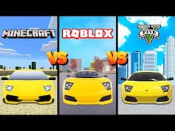 Funny Lambo Supercar Tests in GTA 5, Minecraft and Roblox (Which Will Win?)