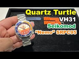 Quartz Turtle Nemo (SRPC95) VH31 Seikomod