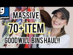 MASSIVE 70+ Item Goodwill Bins Thrift Haul! Amazing Finds to Resell on Poshmark for a Profit $$