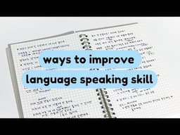 how i improve my korean speaking skill