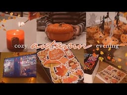 cozy autumn evening 🍂🎃 | baking, coloring, lush haul