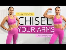 15 Min Standing Arms and Core Workout with Dumbbells (Beginner Friendly, Upper Body Only)