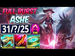 DARK HARVEST ASHE FULL BURST LETHALITY - 76000 DMG, 46 STACKS (ULT EVERY 15 SEC) - League of Legends