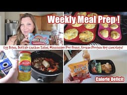 WEEKLY MEAL PREP for WEIGHT LOSS following a CALORIE DEFICIT! FROZEN PROTEIN HOT CHOCOLATE!