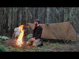 Solo Bushcraft Overnighter Next to River and Pond