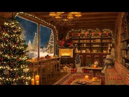 Sweet Christmas Jazz Music to Relax, Good Mood 🔥 Warm Crackling Fireplace at Cozy Christmas Ambience