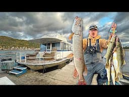 3 Day Fish, Camp, Catch & Cook Beneath A MISSISSIPPI RIVER DAM! - Winter Weather Advisory