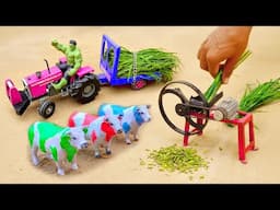 diy mini tractor amazing scientific idea |  mini tractor with chaff cutter machine | part 2