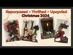 Deck The Hauls with DIY Christmas 2024 Thrift Store Treasures - Primitive & Rustic Home Decorations