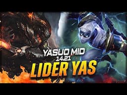 LIDER - Yasuo vs Zed MID Patch 14.21 - Grandmaster Yasuo Gameplay