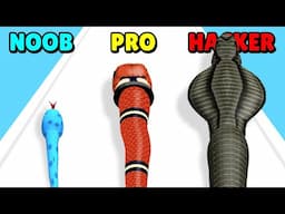 NOOB vs PRO vs HACKER in Snake Evolution Run 3D