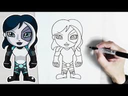 Domino cartoon art lesson | How to draw Fortnite X-Force characters