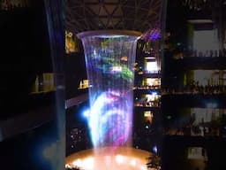 World's largest and tallest indoor waterfall ( RAIN VORTEX ) | Singapore Changi Airport #shorts