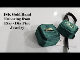 Etsy Unboxing - 18k Gold Sun Engraved Band from Dia Fine Jewelry