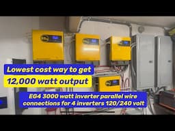 EG4 3000 watt inverter, best inverter for off grid. Parallel connections. Running so so smooth.