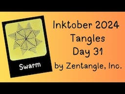 Inktober Tangles 2024 Day 31: Swarm by Zentangle, Inc.